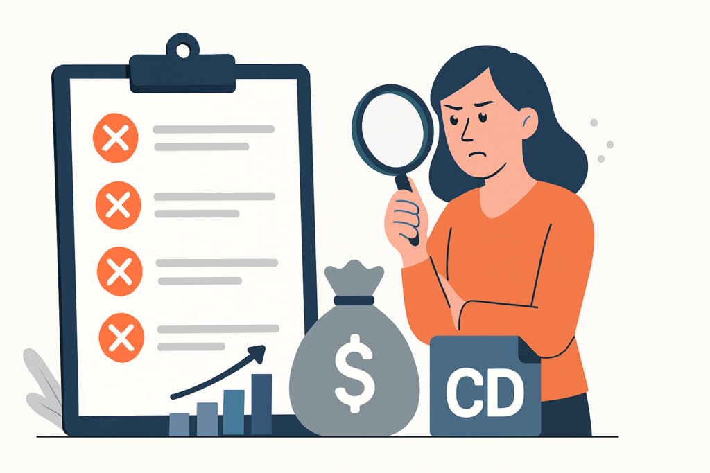 CD Investment Mistakes Checklist